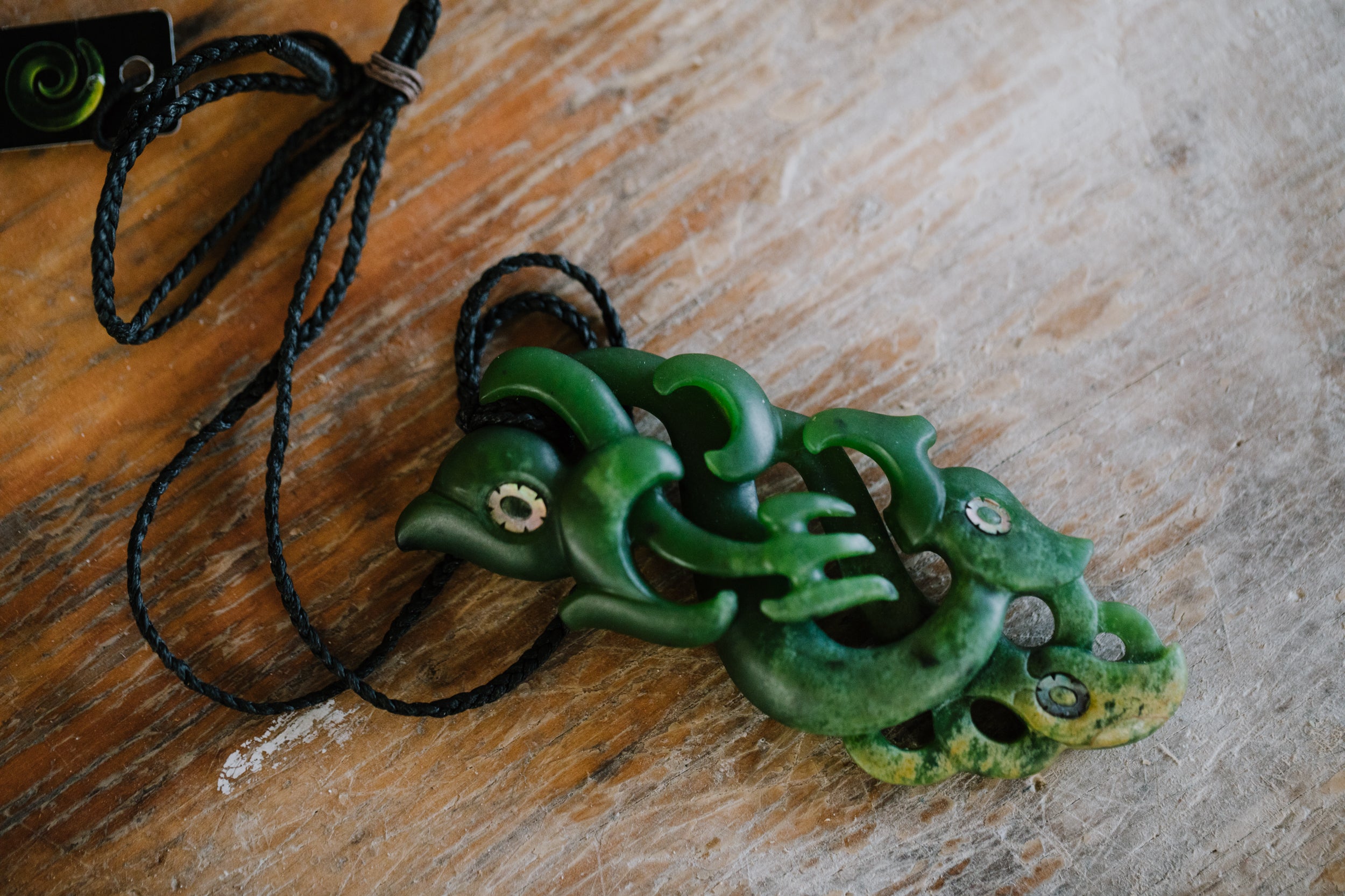 Elaborate Pounamu Flower Jade Manaia