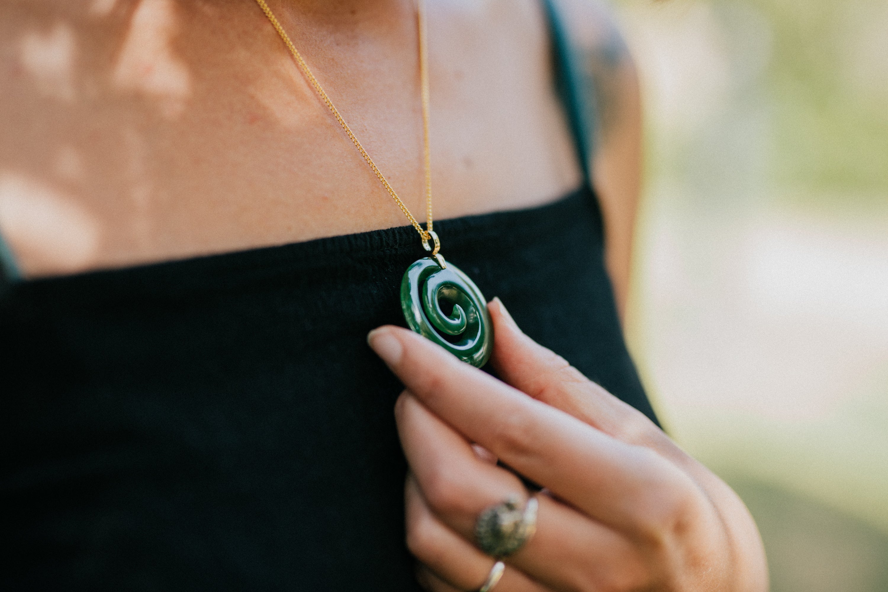 Gold Bale Pounamu Koru