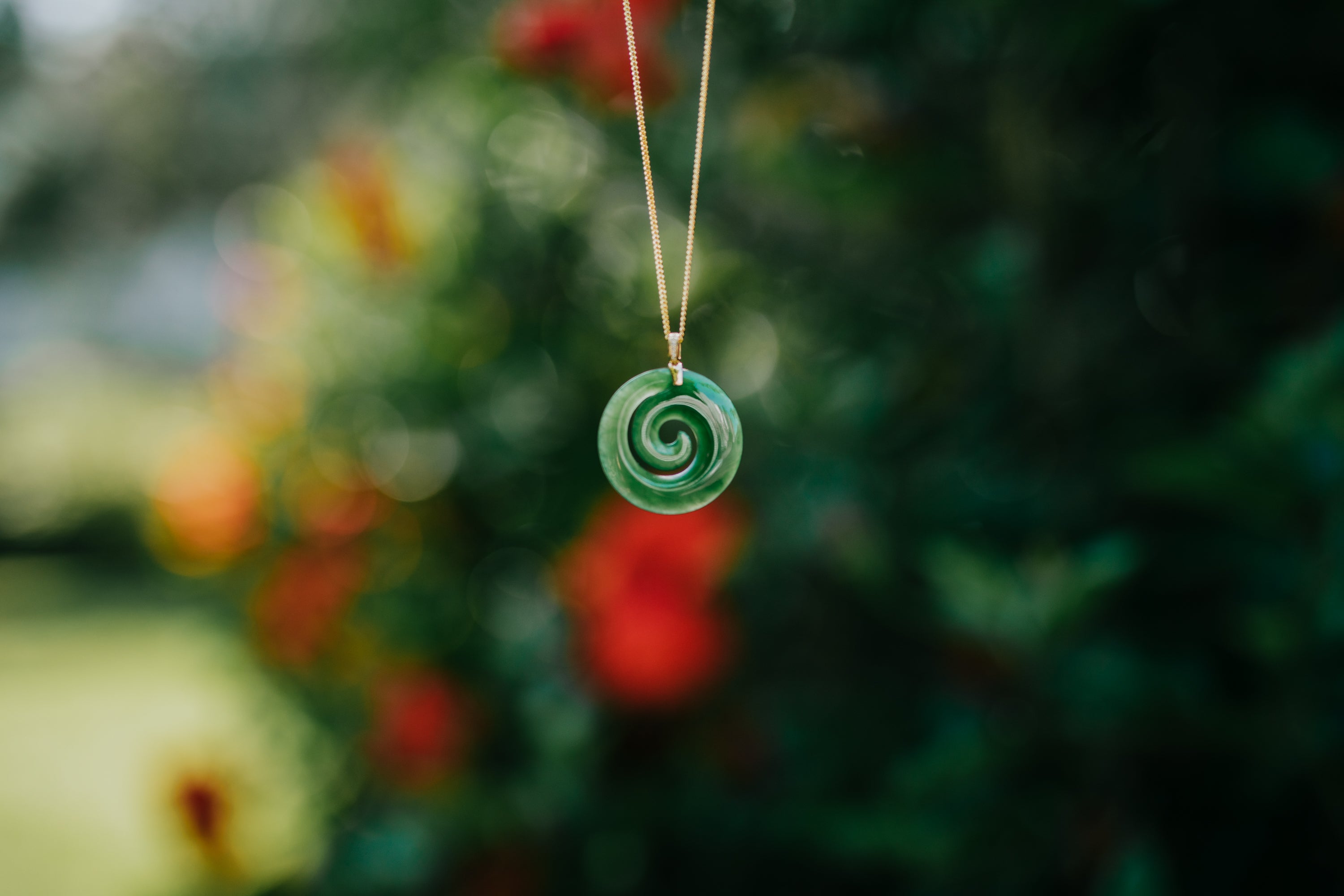 Gold Bale Koru Necklace