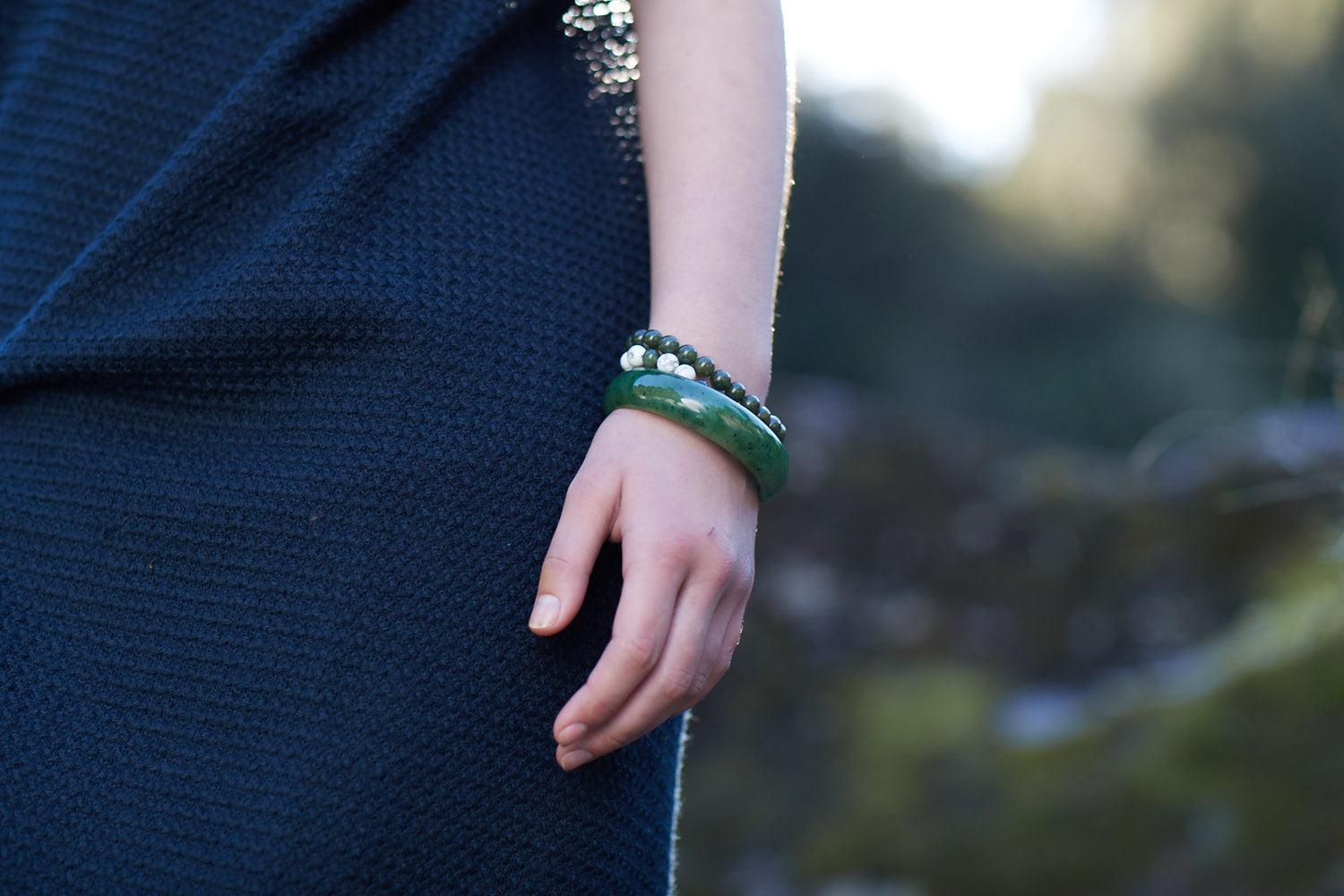 Green Jade Bangle