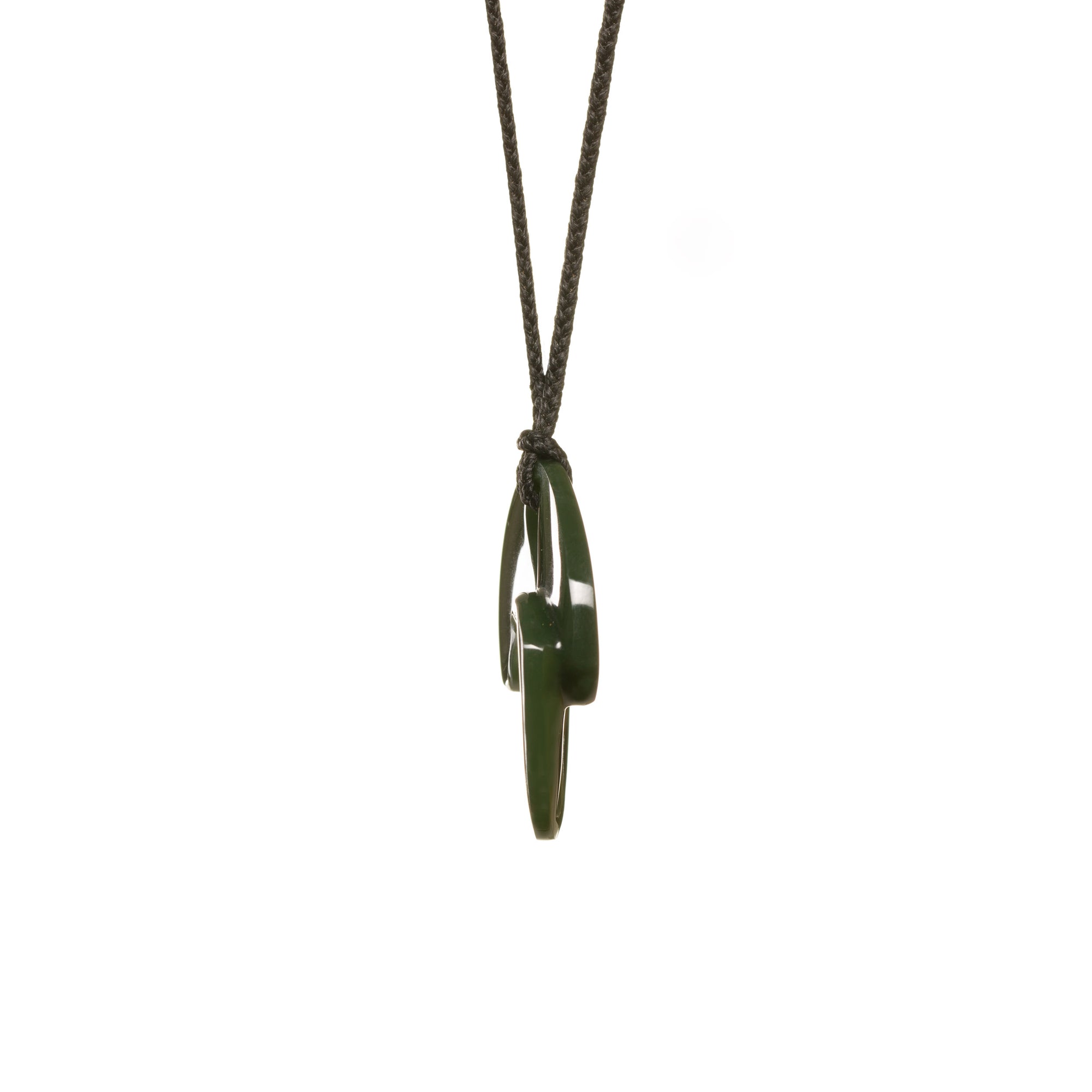 Canadian Jade Stylized Koru Necklace