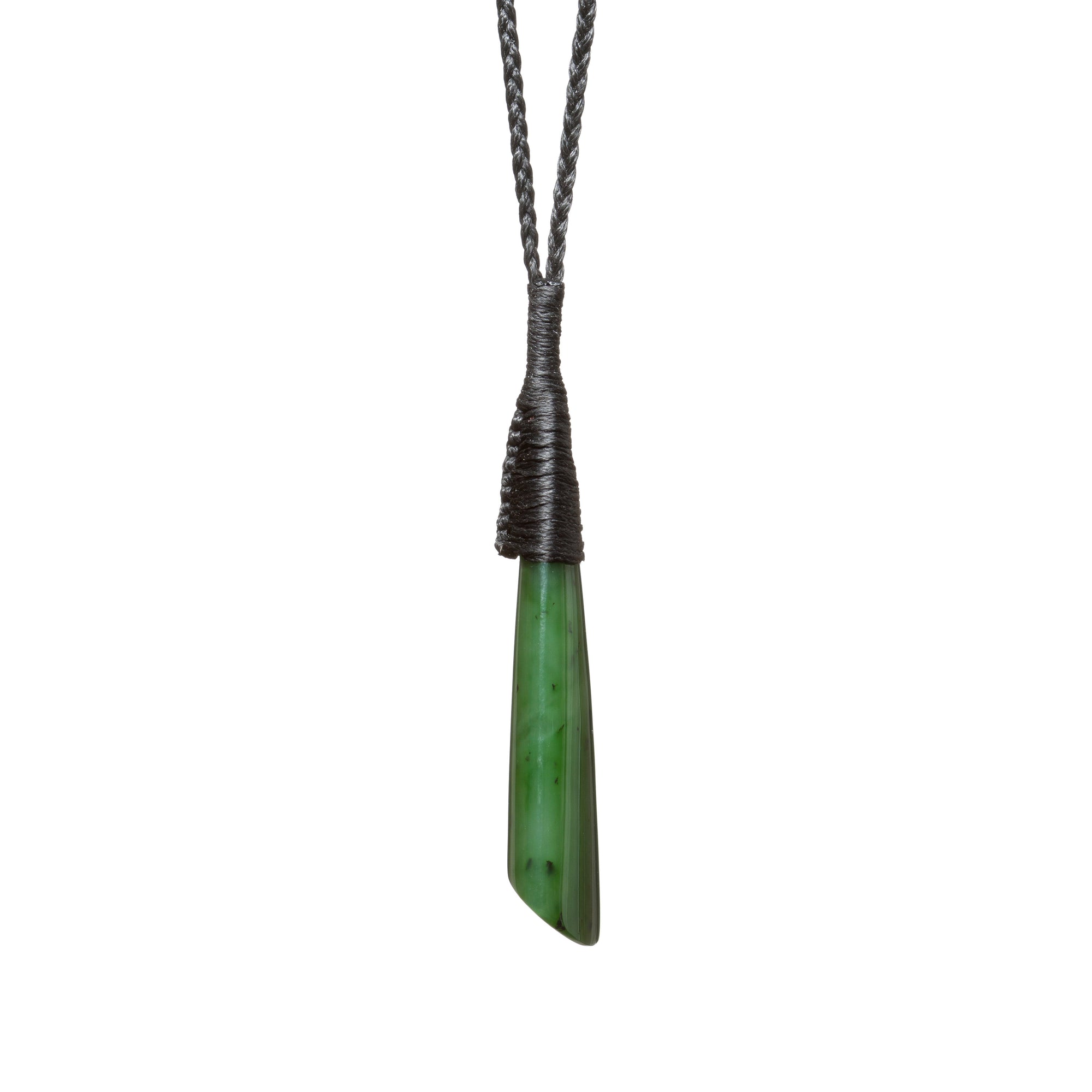 Chinese Jade Triangle Lashed Drop