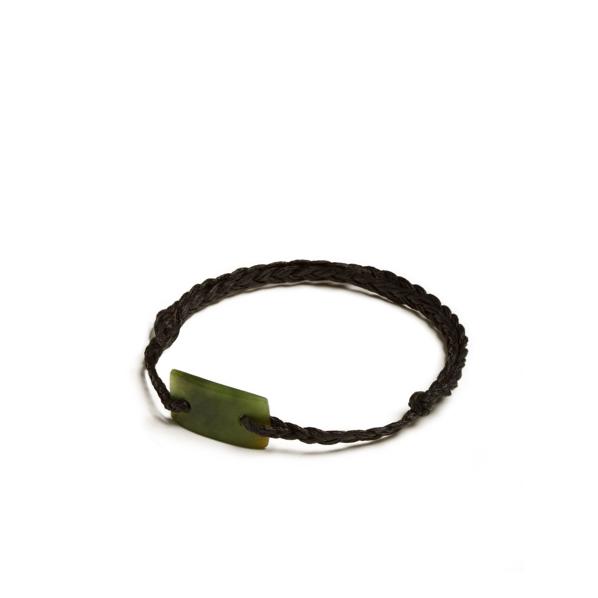 New Zealand Jade Mini Black Plaited Bracelet
