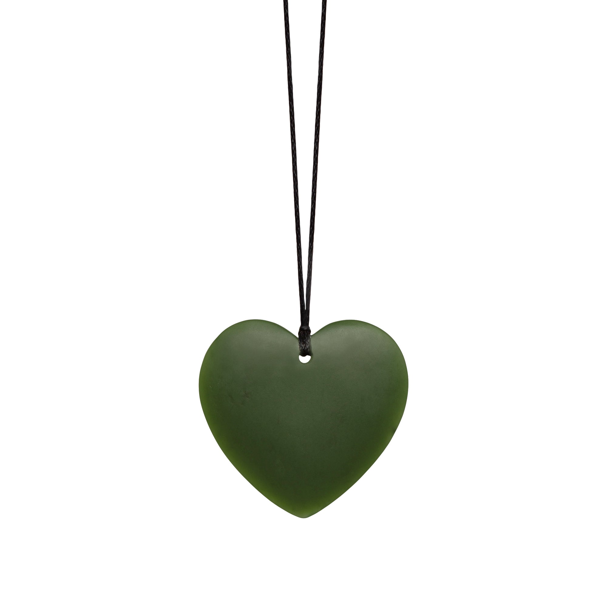 Jade Matte Heart Necklace