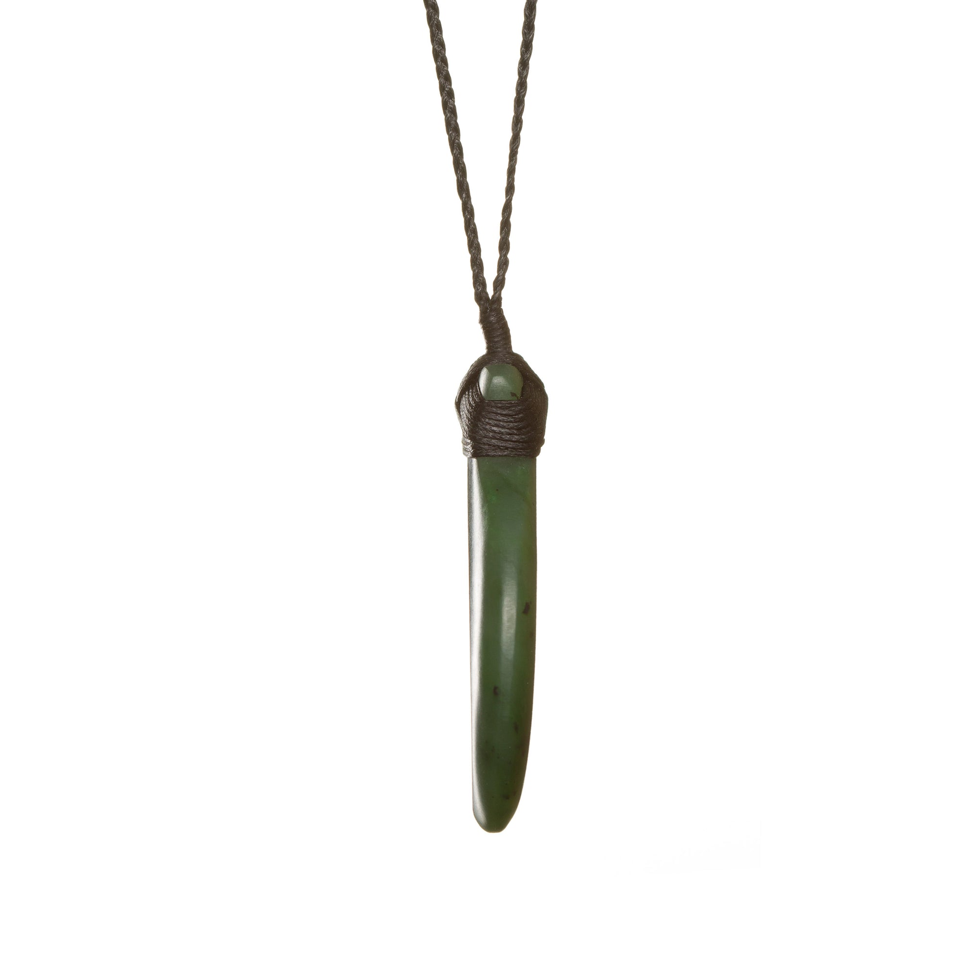 Indonesian Jade Lashed Whale Tail Necklace
