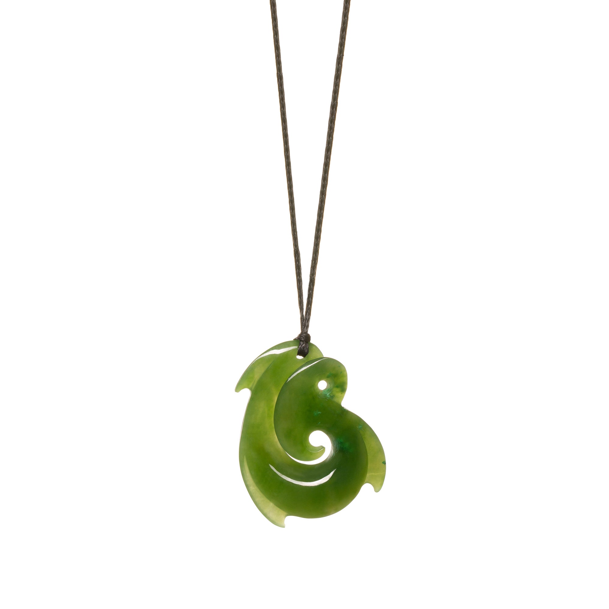 Canadian Jade Finned Fish Hook Necklace