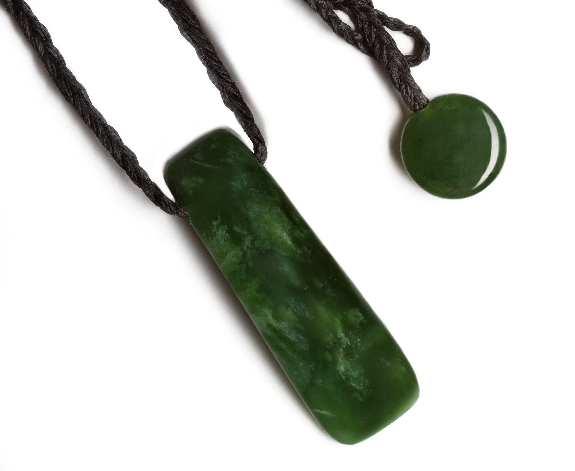 New Zealand Greenstone Contemporary Toki with Button Toggle