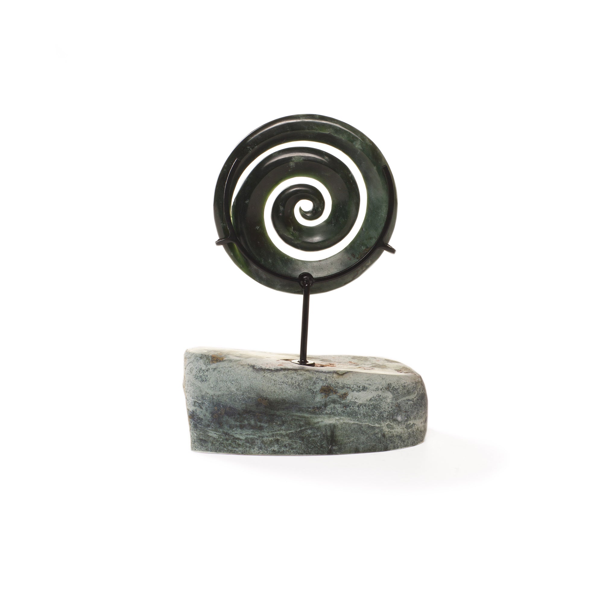 New Zealand Greenstone Spiral Sculpture