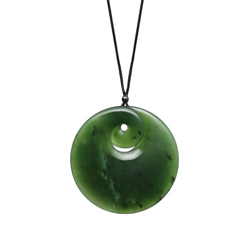 45mm x 45mm / New Zealand Pounamu // NBDISCMOB998P-2