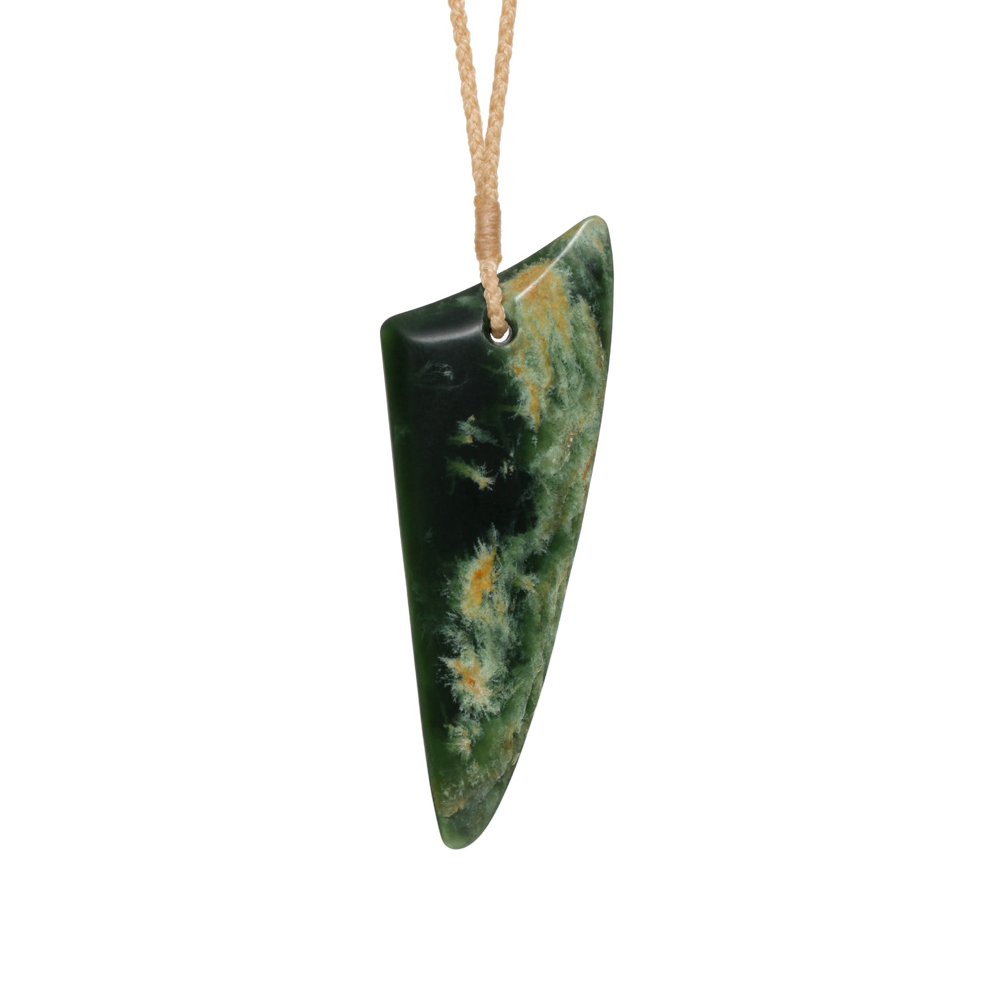 New Zealand Flower Jade Tooth Necklace